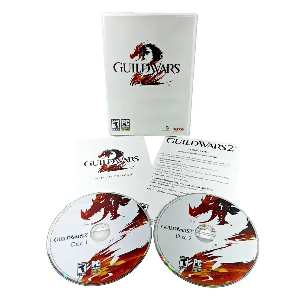 Guild Wars 2  ArenaNet NCSoft 2-Disc Set PC Game DVD-ROM Tested